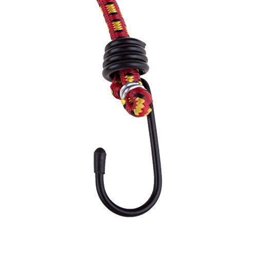 Stalwart 24-Inch Bungee Cords with Hooks - 10 Pack, Heavy Duty Outdoor Use