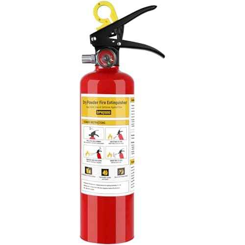 Dry Chemical Fire Extinguisher for Home & Vehicle - 1 Pack Class ABC Fire Extinguisher Spray with Quick-Release Handle, Multipurpose Heavy Duty Fire Extinguishers for Kitchen Boat Car & Garage