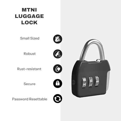 Small Combination Lock, 3 Digit Combination Padlock, Travel Luggage Locks, Combo Lock with Code for Suitcase, Mini Locker, Bag, Tool Box, Backpack Zipper (Black+Black, 2-Pack)