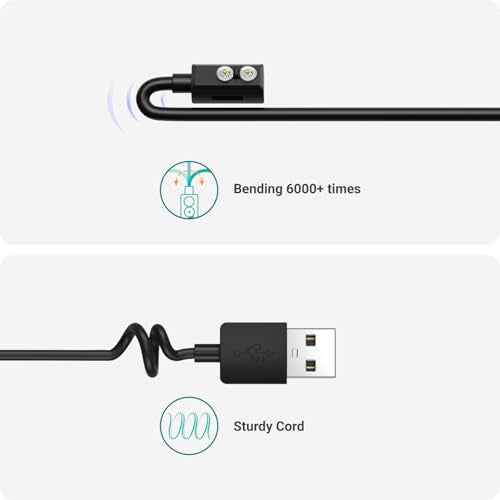 TUSITA Magnetic Charger Cable Compatible with LEDLENSER P&H Models Flashlight- 1.2M / 4ft.
