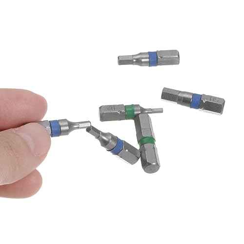 HARFINGTON 8pcs H5 Hex Screwdriver Bit 5mm 1/4" Hex Shank 1" Length S2 Steel Magnetic Power Drill Bits