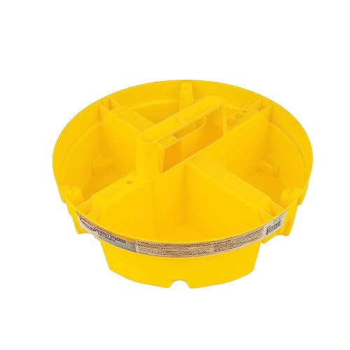 Bucket Boss Bucket Stacker Small Parts Organizer (1 Pack) 4-Compartment Yellow, 5 Gallon Bucket Insert