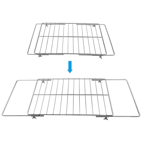 Aiwaiufu Adjustable Extendable Oven Rack - Chrome Plated Iron, 17"-30" Wide, 12.5" Deep, 1 Pack, Iron