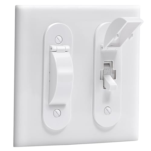 Child Proof Light Switch Cover Guard - 1 Pack White Toggle Switch Protector