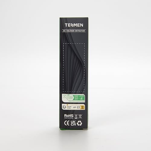 TESMEN Voltage Tester, TN-213 Non-Contact Voltage Detector, Electrical Tester, AC 12V-/70V-1000V, Dual-Range, LCD Display in Percentage, Buzzer Alarm, Live Wire Test, Wire Breakpoint Finder - Green