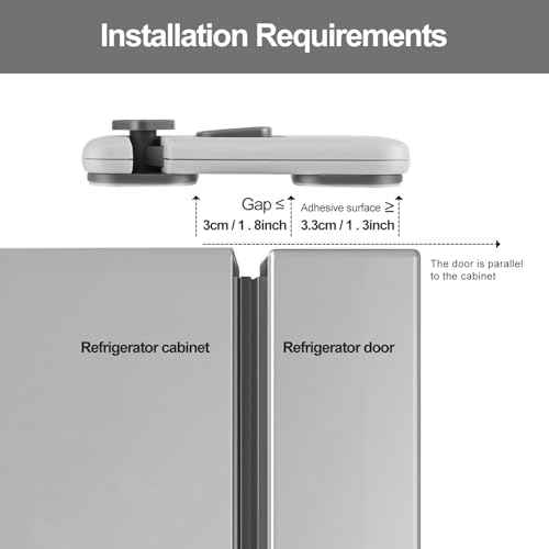 5 Pack Childproof Refrigerator Lock,Baby Safety Fridge Door Lock,Freezer Lock Apply to Max 1"(25mm) Sealing Strip,Cabinet Cupboard Lock for Toddlers,Easy to Install,No Tools Need or Drill,Grey