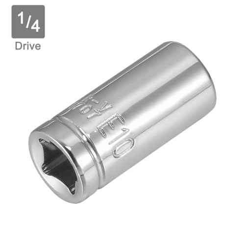 TOP-VIGOR 2Pcs 1/4-inch Drive E10 External Torx Shallow Socket, Cr-V Drive Socket Steel for Auto Repairing and Household