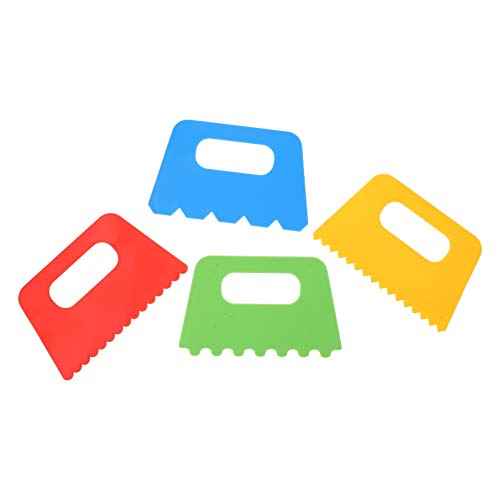 4pcs Plastic Paint Scraper Tool, Plastic Textured Paint Supplies Graffiti Painting Tools Putty Scraper For Textured Art On Canvas Acrylic Painting