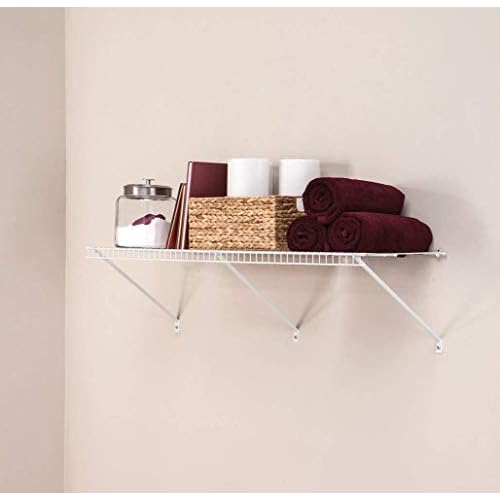 ClosetMaid 1074 Heavy-Duty Wire Shelf Kit, 4-Feet X 16-Inch, White
