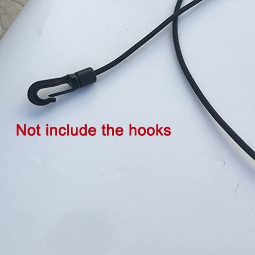 Huouo 1/8" x 25' Black Bungee Shock Cord - Marine Grade Elastic Nylon Rope