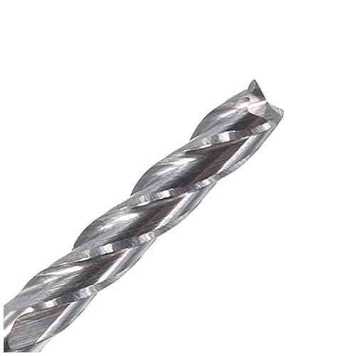 Yakamoz 10 Pack 1/8" Shank Spiral CNC End Mill Router Bits Upcut Milling Cutters for MDF Acrylic Wood PVC, 4 Flutes, 15mm Cutting Length, Flat End