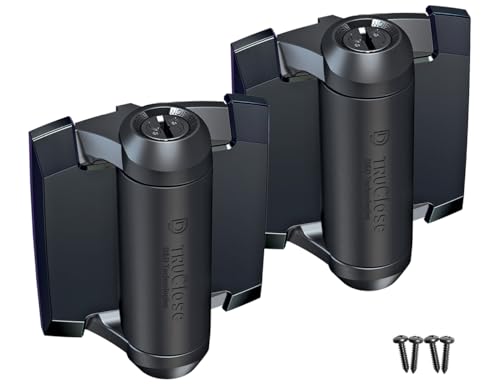 D&D TruClose Regular Metal Gate Hinge Square, Black, Adjustable Gap 3/8–7/8, 2 pcs