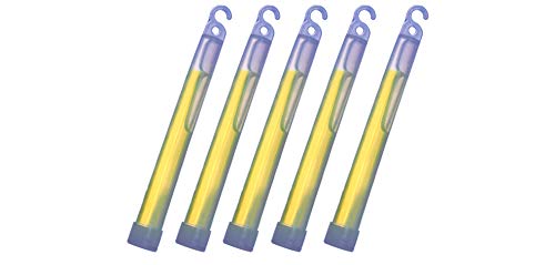 6" Glow Sticks Package of 5 (Green) Emergency Chem Lights - 12 Hour Industrial Grade