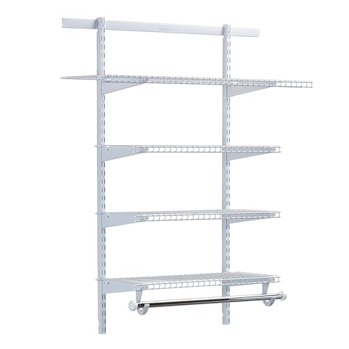 Rubbermaid Configurations Deluxe Custom Closet Kit 3-6 Feet White