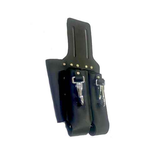 Saddle Leather 3 Pocket Linesmen and Electricians Tool Holder