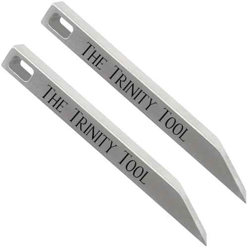 The Trinity Tool Titanium Mini Prybar (2 Pack) - EDC Christian Keychain for Men, Prybar, Screwdriver, Box Opener, Bottle Opener & Multitool