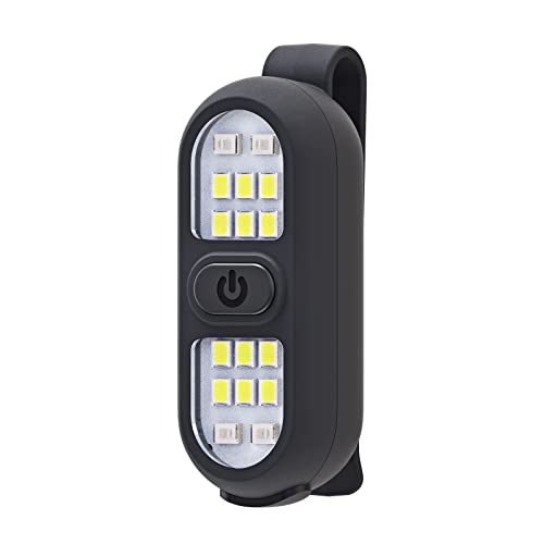 Faxins Rechargeable Clip-On LED Running & Dog Walking Light - 450 Lumens, Hands-Free Safety Flashlight, Black, 1 Pack