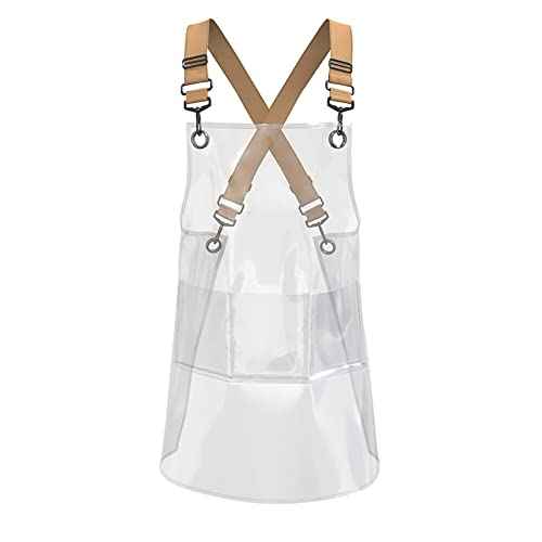 Hair Stylis Apron for Salon Barber Cross-back Hairdresser Waterproof Work Apron With 3 Pockets (22.8¡± W 25.5¡± L)