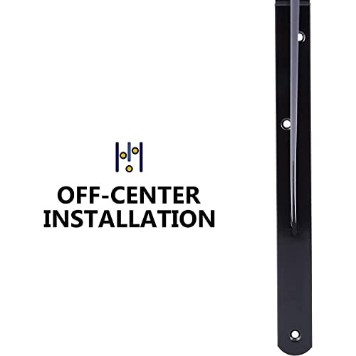 8-Pack 18 Inch Heavy Duty Shelf Brackets, Thicken Wall Bracket for Garage Floating Storage Shelves, 90 Degree Triangle Large L Bracket, Black Powder-Coated Steel