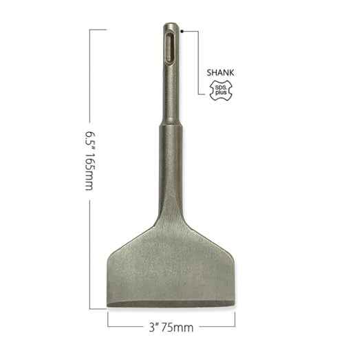 3" Wide SDS Plus Chisel, Tile Removal Tool, SDS Chisel Drill Bit, Wall and Floor Thin Layer Removal Slotting Chisel, SDS Plus Drill Bit, Renovation Spatula Tool, (3" X 6.5")