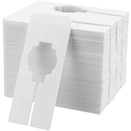 KEILEOHO 100 Pack 5 x 2 Inches Plastic Clothing Rack Dividers, Rectangular Closet Dividers, Blank Hanger Dividers Tags for Closet, Cloth Store, Department Stores, White