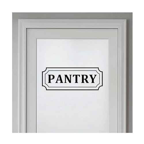 Pantry Door Decal ? Black Vinyl Sticker for Glass Pantry Door Organization, Farmhouse Kitchen Decor Pantry Sign, 10 x 3.75 Inch