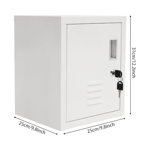 Lockable Metal Storage Cabinet 2-Compartment Locker | HIPUDNLM
