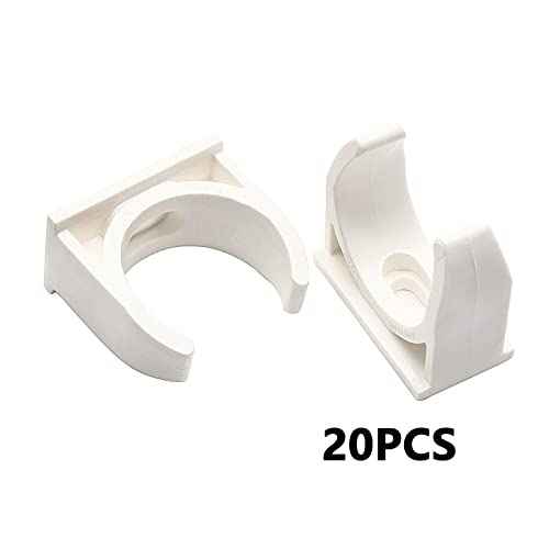 1 Inch PVC Water Pipe Clamps Clips, U-Shaped Buckles PEX Clips Pipe Hangers Clamps, PEX Holder Pipe Support for Water Pipes Tubing Hoses(20 Pack)