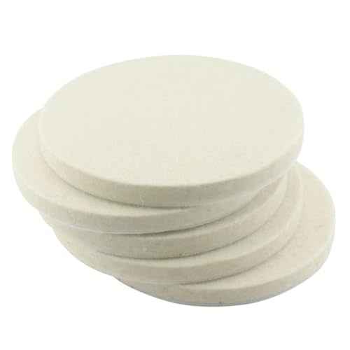5pcs 4 Inch Wool Felt Polishing Pads, Wool Polishing Pad Buffing Wheels Flocking Hook & Loop Back for Random Orbital Sander