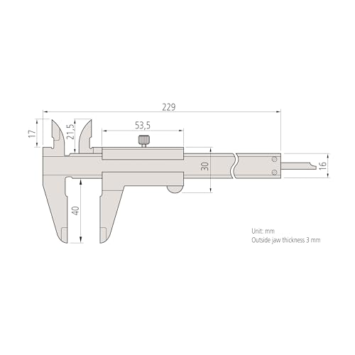 Mitutoyo 530-101 Vernier Calipers, Stainless Steel, for Inside,
