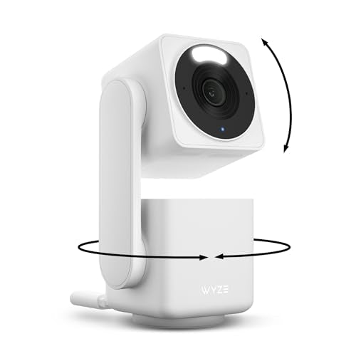 WYZE Cam Pan v4 4K Indoor/Outdoor Security Camera 1 Pack, 360° Pan, Night Vision
