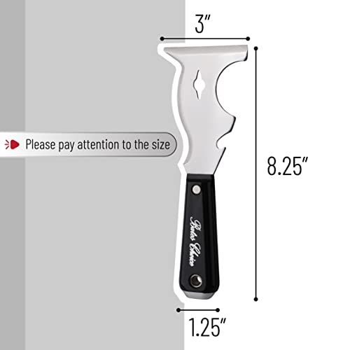 Bates Choice 10-in-1 Paint Scraper Tool for Wood - 1 Pack Black