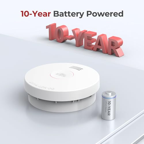 SITERLINK GS525A 10-Year Battery Smoke Detector 2 Pack - AI & Photoelectric