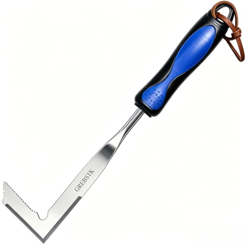 GREBSTK 12in Manual Weeder - Stainless Steel Crack & Crevice Weeding Tool