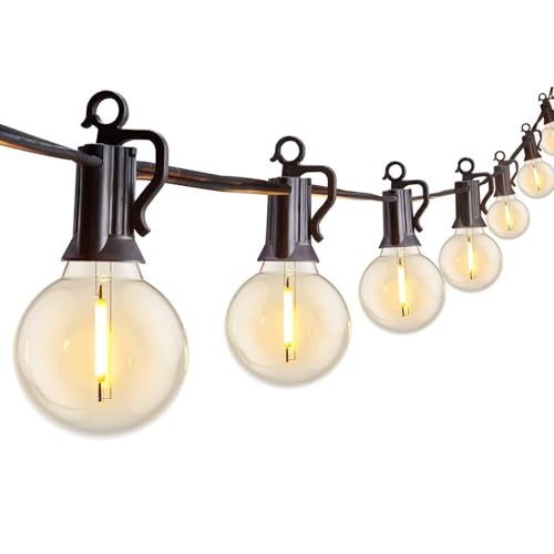 Brightown 29FT Black Outdoor String Lights G40 LED Waterproof Patio Lighting