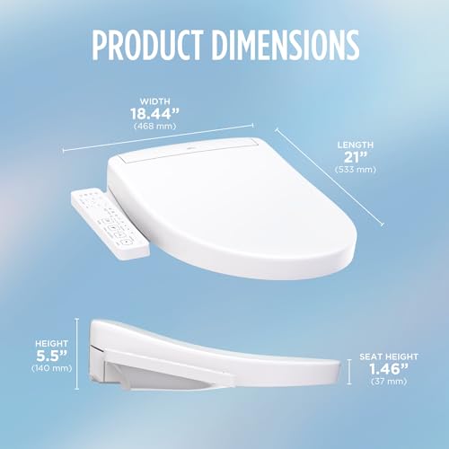TOTO® WASHLET® S2 Electronic Bidet Toilet Seat, Elongated, Cotton White