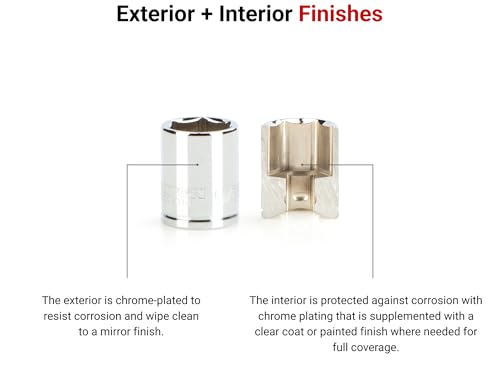 TEKTON 1/2 Inch Drive Shallow 24mm 6-Point Socket - Large Markings