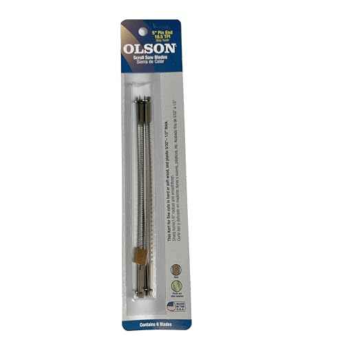 Olson Saw 42401 Pin End Scroll Saw Blade, 18.5 Tpi