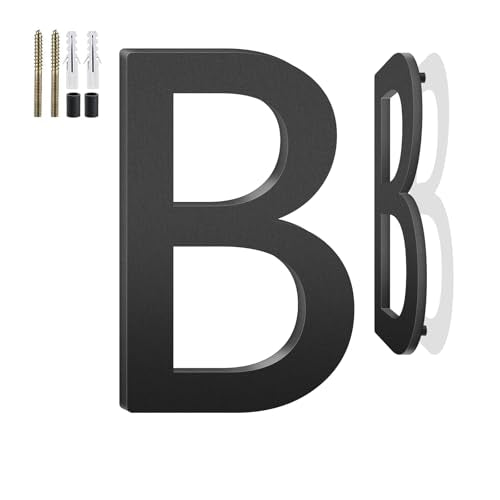 Sanshaoye Black 5 Inch Metal House Numbers for Outdoor Signs - Modern Floating Design