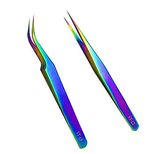 Tweezers Set, Diamond painting tools,Eyelash Extension Tweezer,Anti-Static Stainless Steel Curved of Tweezers for Diamond painting, Electronics, Laboratory Work, Jewelry-Making, Craft, Soldering