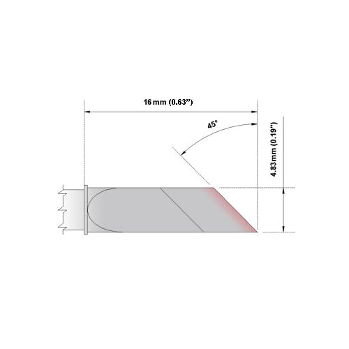 Thermaltronics M7DS526 Knife 4.83mm (0.19in), Increased Tin Area 5.84mm (0.23in) interchangeable for Metcal SMTC-1173