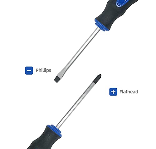 Rotation 6PC Magnetic Tip Screwdriver Set - Black Tip Matt, Phillips & Flat