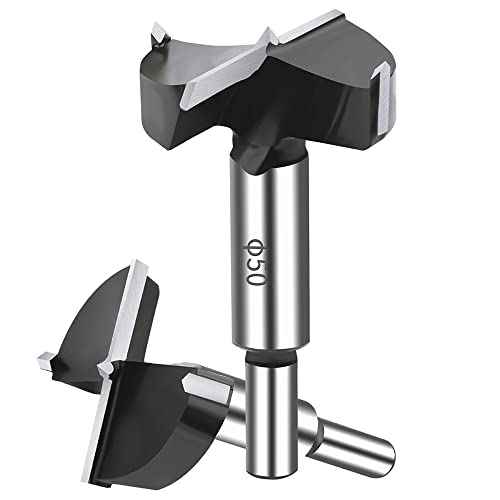 3/4 Inch Carbide Forstner Drill Bit, Carbide Tipped Forstner Bit for Hard Wood, Wood Drilling Bit Woodworking Hinge Cutter Tool Kits for Wood Plywood Plastic