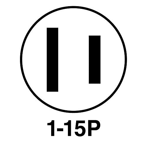 Pass & Seymour 183BKCC20 15A Black Two-Wire Residential Plug - Good for Light Duty