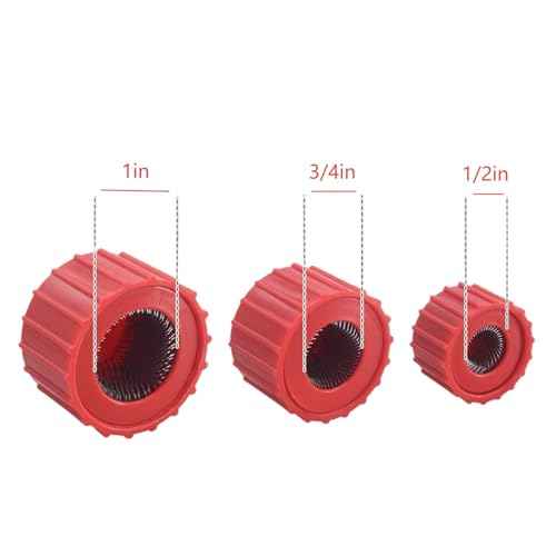 3-Size Copper Pipe Cleaner Kit for Drill, External Cleaner for 1/2", 3/4", 1" Copper & Steel Pipes with 1/4" Shank for Soldering