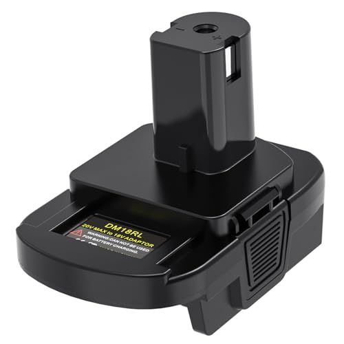 Battery Adapter Compatible with DeWalt 18V/20V & Compatible with Milwaukee 18V to Work for Ryobi One+ 18V Tools (No USB Port)