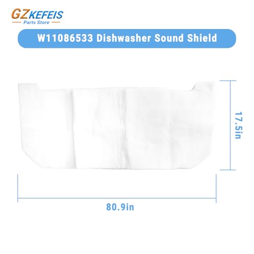W11086533 Dishwasher Sound Insulation Blanket - Universal Fit for Whirlpool, Kenmore, Maytag