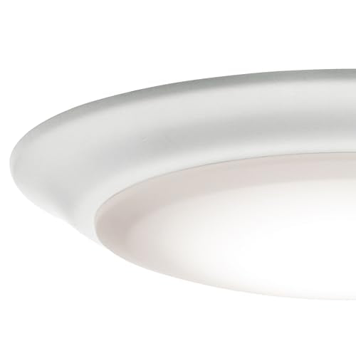 Kichler Gen I 7.5-Inch White LED Flush Mount Light 3000K Dimmable Ceiling Fixture