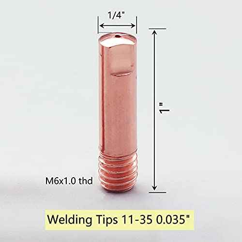 44PCS Mig Welding Gun Accessory Kit .035" for Lincoln Magnum 100L and Tweco Mini/#1 Tips Diffusers Nozzles M3 Torch Gun Consumable Durability