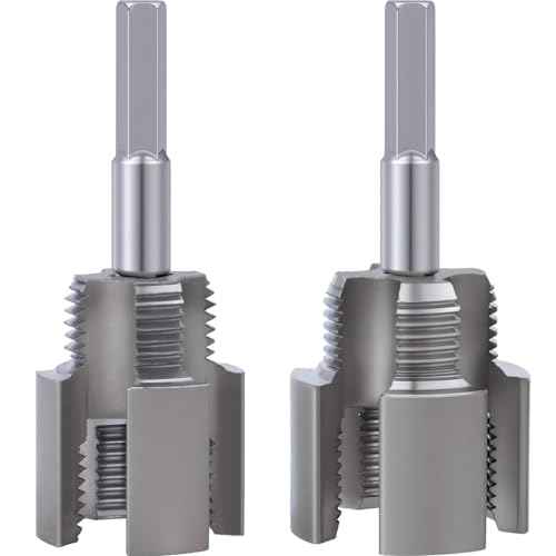 2 Pcs PVC Pipe Threader, Pipe Threading Tool, Integrated Internal & External Pipe Threading Tool, Pipe Thread Cutting Tool, Pipe Threading Tool for PVC (1/2"+3/4"£©